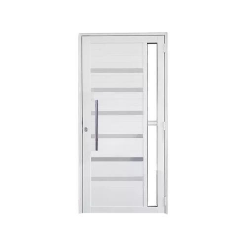 Imagem de porta giros sala branco lambril DUPLO frisada 210x80 c/vidro esquerda LINHA 25