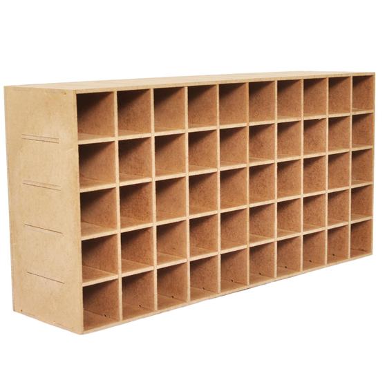 Imagem de Porta gravatas madeira mdf cru 50 divisórias casulos colmeias