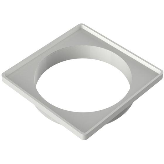 Imagem de Porta Grelha Quadrada Plástico PVC Cinza 100mm Tigre