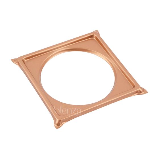 Imagem de Porta Grelha Ralo Click 10x10 Suporte Rose Gold Inox