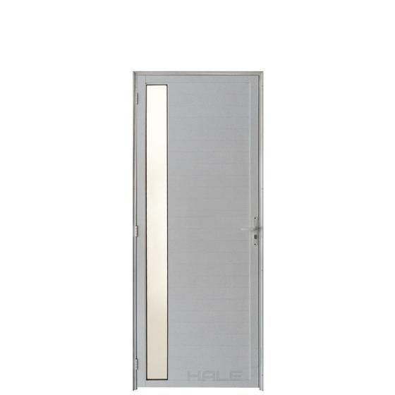 Imagem de Porta Lambril 2,10(A) X 1,00(L) Com Visor e Fechadura Alumínio Branco Lado Esquerdo - Hale