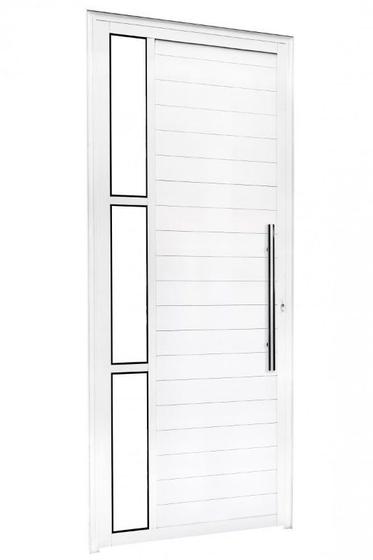 Porta Lambril Alumínio Branco C/ Puxador e vidro Boreal 80 x 210 cm Lado Esquerda Menor preço em Porta Lambril Alumínio Branco C/ Puxador e vidro Boreal 80 x 210 cm Lado Esquerda
