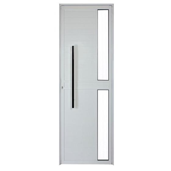 Imagem de Porta Lambril de Alumínio Branco Com Vidro e Puxador CMC Classic - Lado Direito - 2.10 (A) X 0.80 (L)