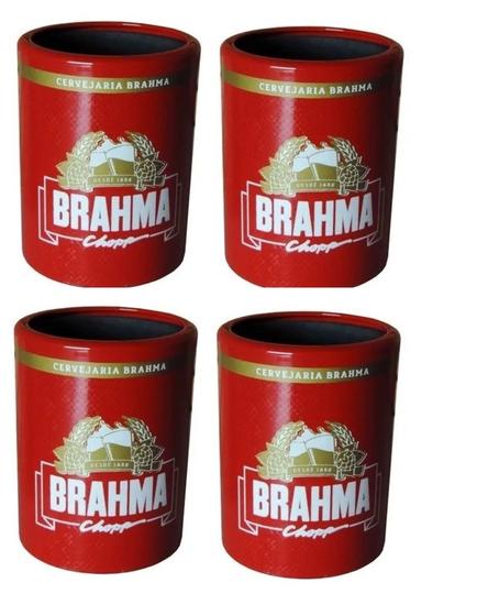Imagem de Porta Lata Cerveja Brahma 269 Ml Em Alumínio kit com 4 unidades
