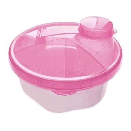 Porta Leite em Pó 250 Ml com 3 Divisorias Rosa - Murano - Dosadores ...