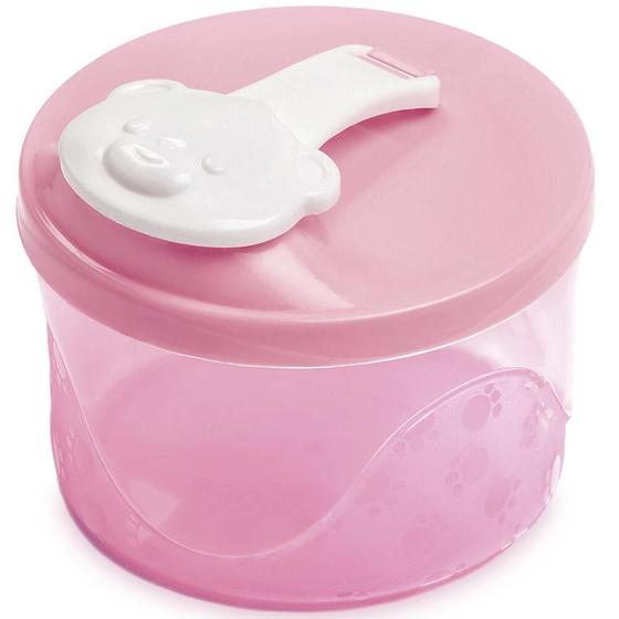 Imagem de Porta leite em po rosa bebe 300ml cajovil