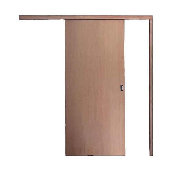 Porta Lisa Correr Completa Com Kit 210x102 Menor preço em Porta Lisa Correr Completa Com Kit 210x102