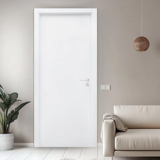 Imagem de Porta Lisa Uv Batente Regulável 13cm a 19cm Guarnição 5cm 62cm X 210cm Esquerdo Rodam