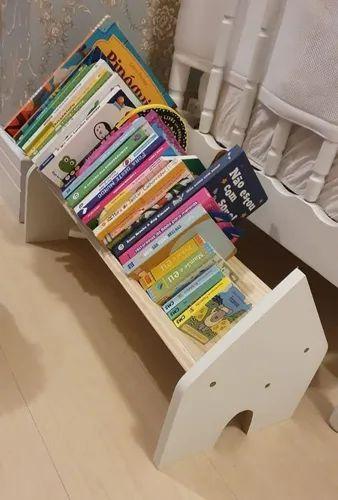 Imagem de Porta Livros Infantil Revisteiro De Chão Casinha-Montessori