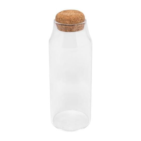 Imagem de Porta Mantimento de Vidro Borossilicato com Tampa Rolha 390ml - Wolff