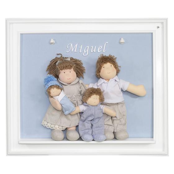 Imagem de Porta Maternidade Quadro Luz de Led Família Irmão com Bebê Menino Quarto Bebê Infantil