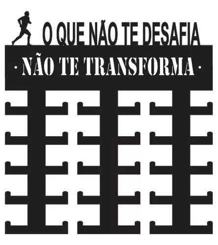 Imagem de Porta Medalhas Corrida Masculino Mdf 6mm Preto P/30 Medalhas