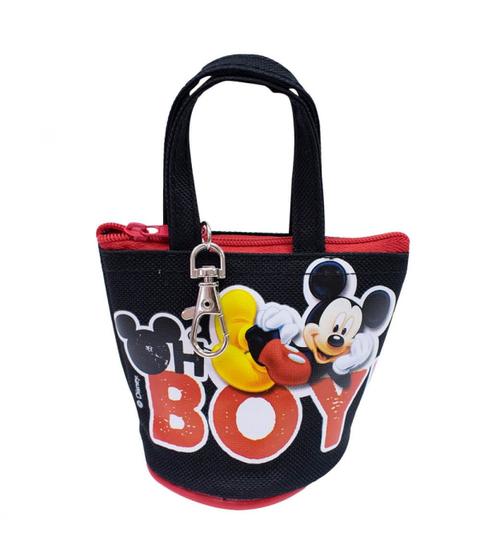 Imagem de  porta moedas com chaveiro disney mickey mouse preto