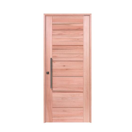 Imagem de Porta Montada Pivotante Madeira Macica Eucalipto Natural Direita 214X107X14cm Bbb-R