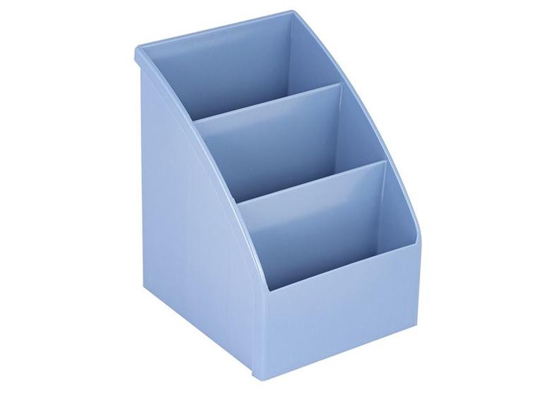 Imagem de Porta objeto Maxcril multiuso azul pastel com 3 divisórias