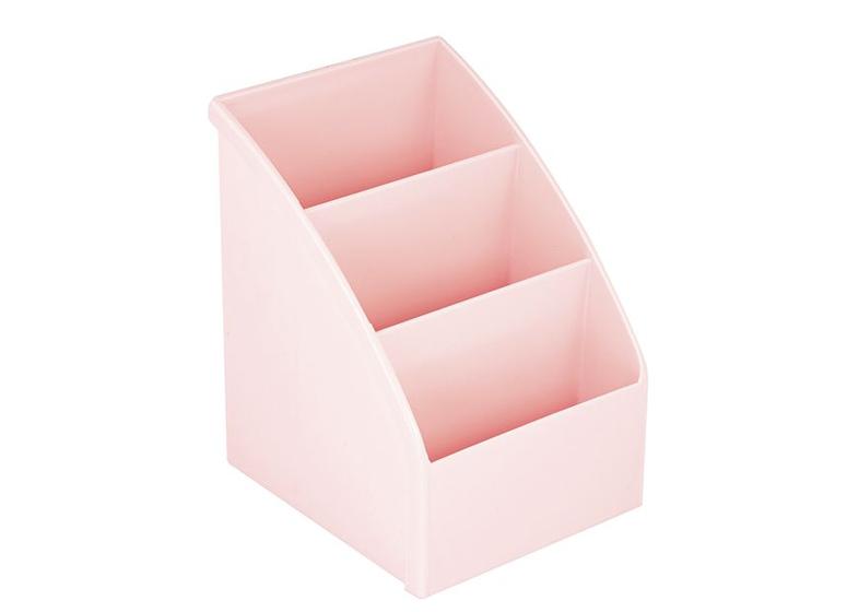 Imagem de Porta objeto Maxcril multiuso rosa com 3 divisórias