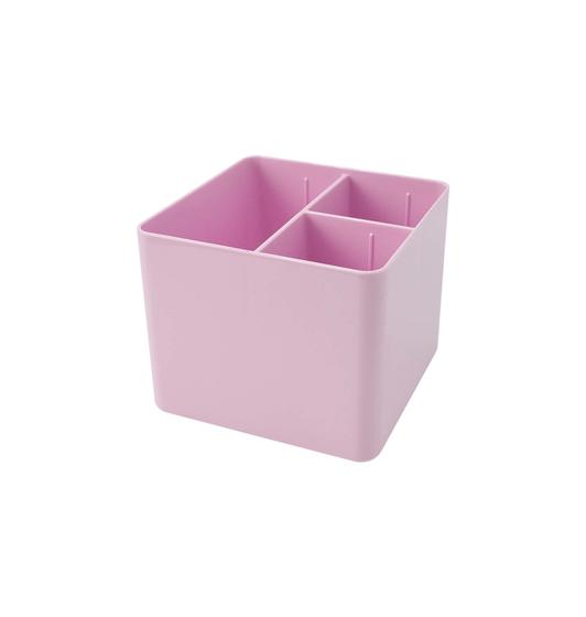 Imagem de Porta objetos Dello com 3 divisórias rosa pastel