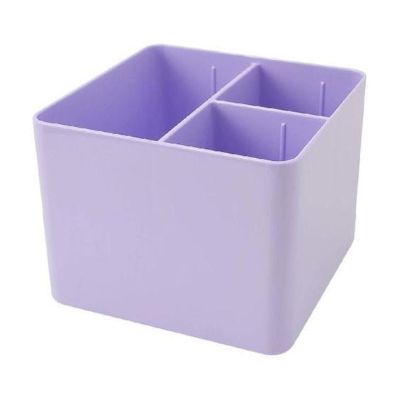 Imagem de Porta Objetos Lilas Pastel Com 3 Divisórias Dello