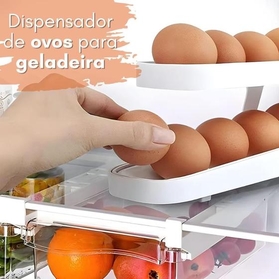 Imagem de Porta Ovos Dispenser Organizador de Ovos Rolante RollDown