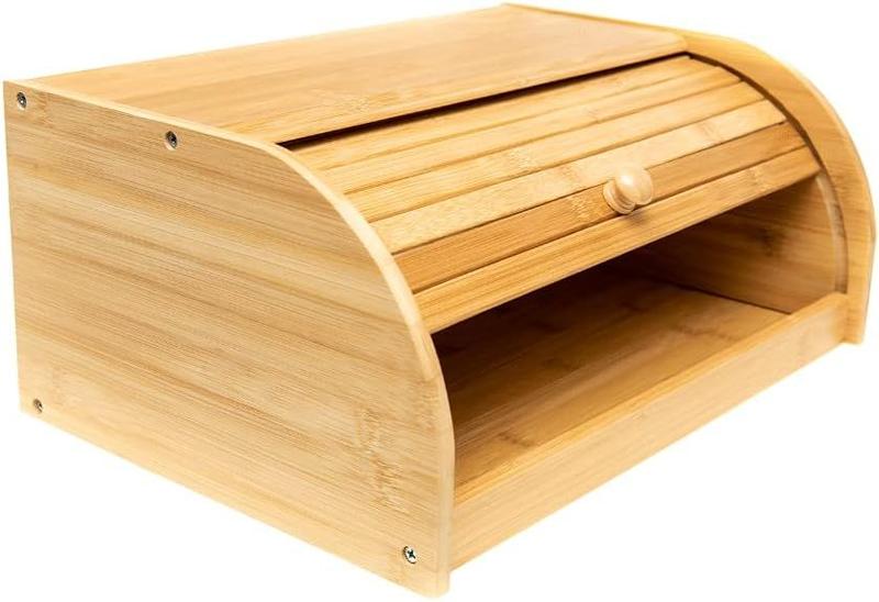 Imagem de Porta Pães Com Tampa Retrátil de Bambu Ecokitchen Mimo Style