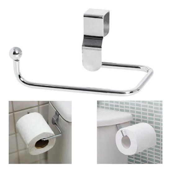 Porta Papel Higienico Aço Cromado P/ Caixa Acoplada Descarga Menor preço em Porta Papel Higienico Aço Cromado P/ Caixa Acoplada Descarga
