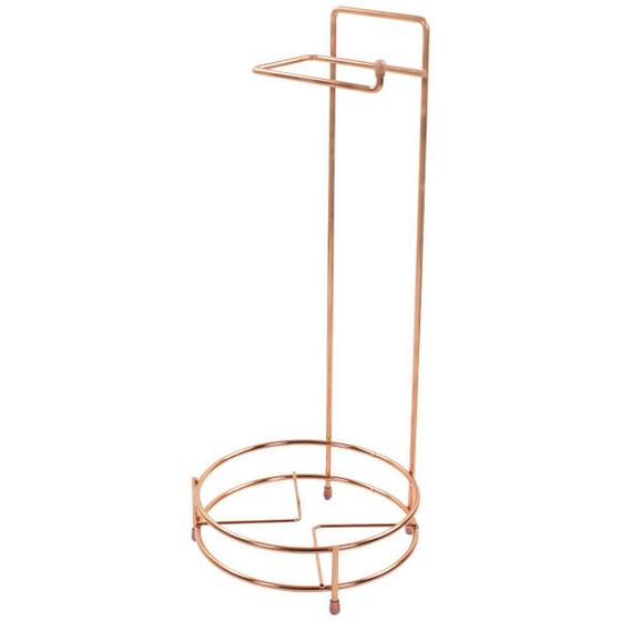 Porta Papel Higiênico de Chão Cobre Rosé Gold Banheiro Menor preço em Porta Papel Higiênico de Chão Cobre Rosé Gold Banheiro