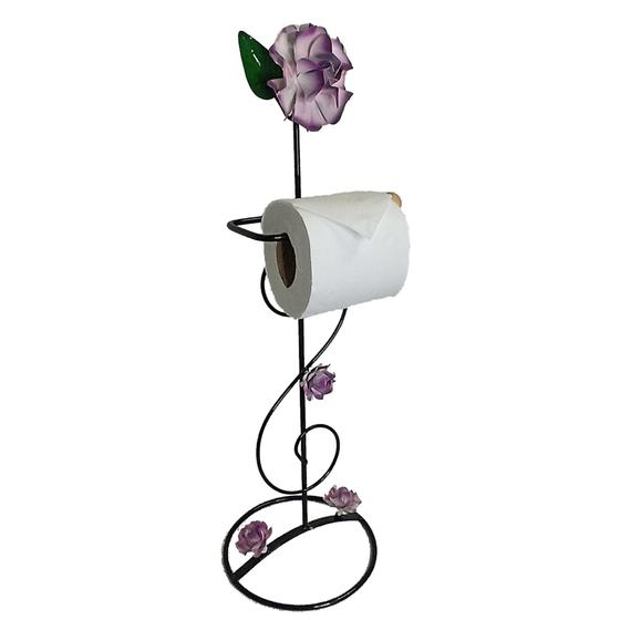 Imagem de Porta papel higiênico de chão suporte decorativo para rolos de papel artesanto rústico promoção