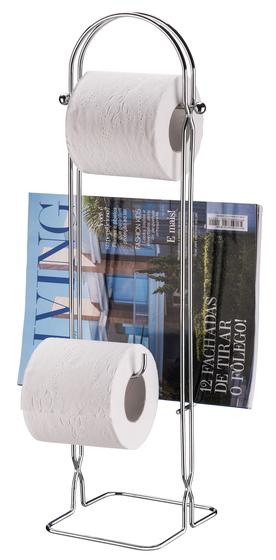 Imagem de Porta Papel Higiênico e Revista de Chão piso papeleira banheiro Future 1166