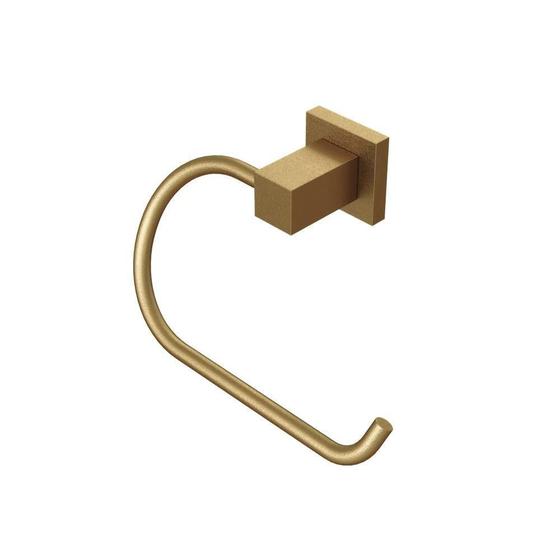 Imagem de Porta Papel Higiênico Square Luxo Dourado Fosco Papeleira Dourado