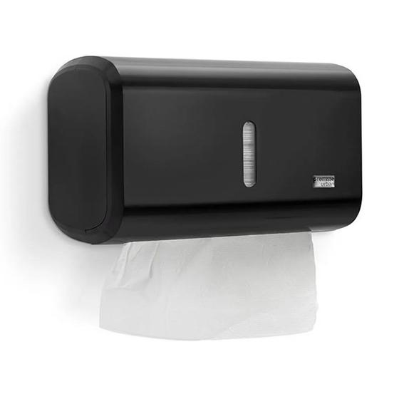 Imagem de Porta Papel Toalha Compacto Dispenser Preto Banheiro