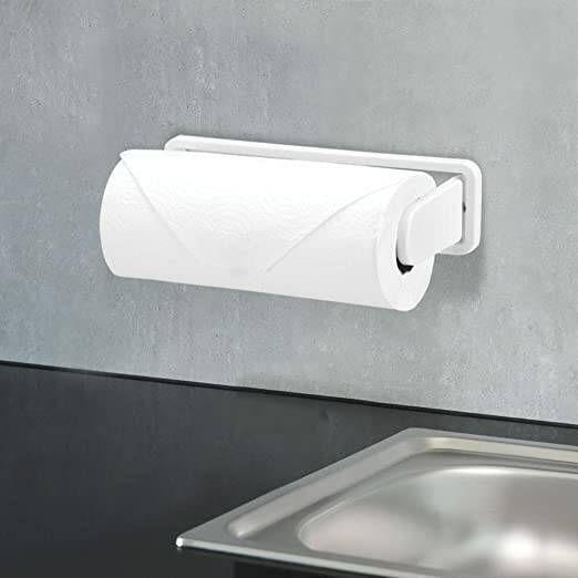 Imagem de Porta papel toalha cozinha suporte de parede para rolo 