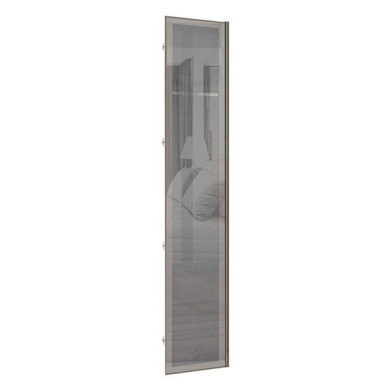 Imagem de Porta Para Closet Com Prata 50cm Inox Alumínio Inox Prata