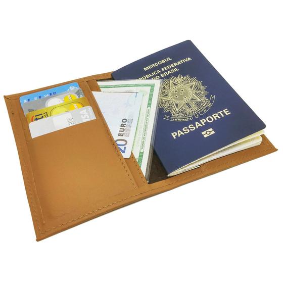 Imagem de Porta  Passaporte Documento Couro Legitimo Viagem