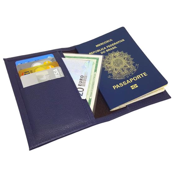 Imagem de Porta Passaporte em Couro Legítimo Sarroche