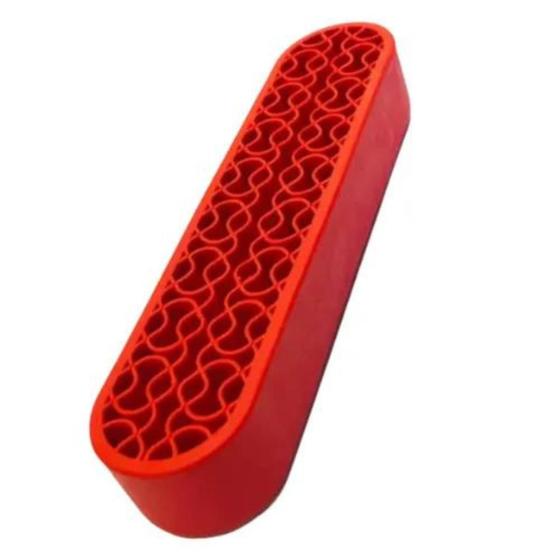 Imagem de Porta Pinças Vermelho Suporte de Pincel de Maquiagem, Cosméticos de Mesa Portátil Leve Forte Durável Silicone