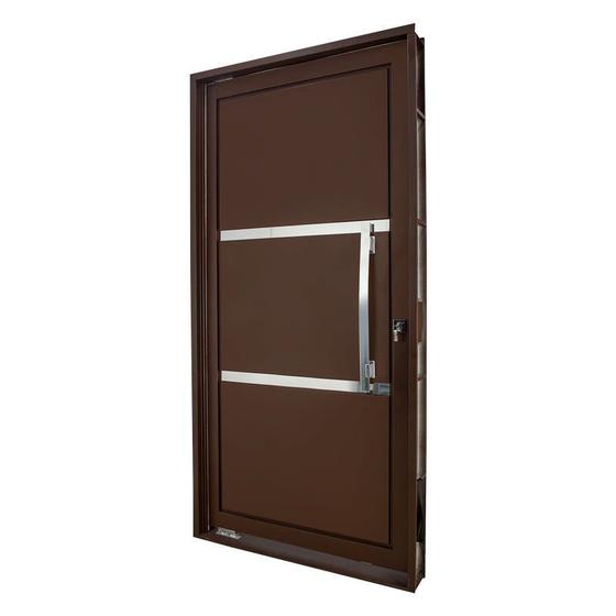 Imagem de Porta Pivotante em Aço Corten 219x108x14 cm Esquerda Ideal CRV