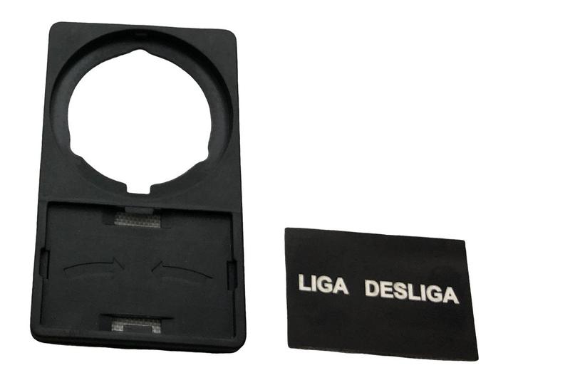 Imagem de Porta Plaqueta Weg com inscrição gravada Liga-Desliga