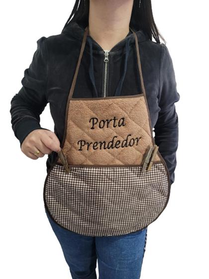 Porta Prendedor Avental Bordado Varal de Roupas Menor preço em Porta Prendedor Avental Bordado Varal de Roupas