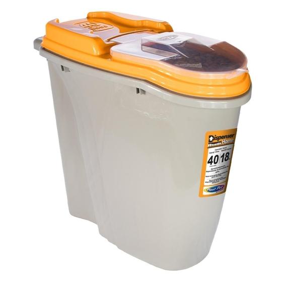 Imagem de Porta Ração Dispenser Home Laranja Full 40L Plast Pet