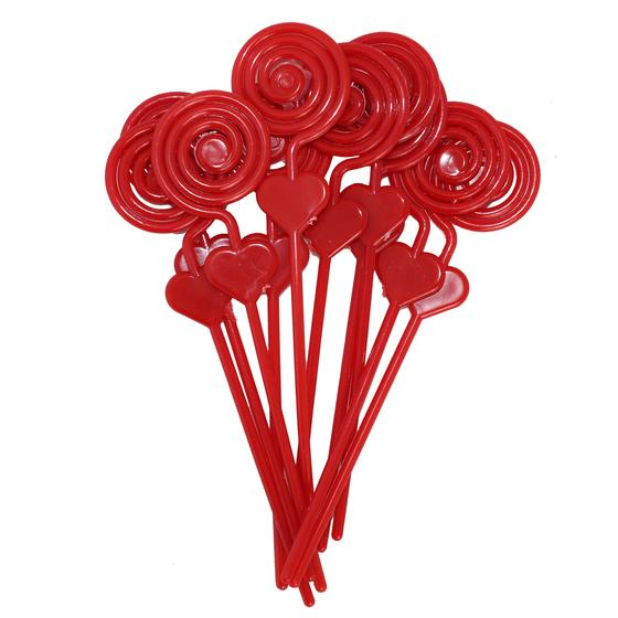 Imagem de Porta Recado Espiral Plástico Lembrancinha Vermelho 100 Unid