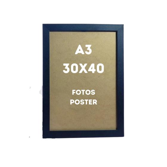 Imagem de Porta Retrato 30x40 Moldura para Fotos, Poster, Diplomas, Cor Preta