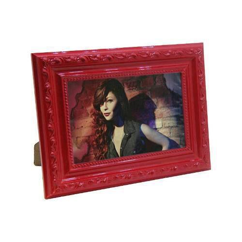 Porta Retrato de Madeira c/ Textura 10x15 - PR16-12 Vermelho Menor preço em Porta Retrato de Madeira c/ Textura 10x15 - PR16-12 Vermelho