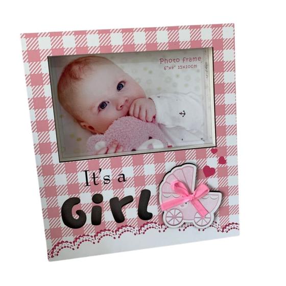 Imagem de Porta Retrato Infantil c/ LED Horizontal Girl Rosa