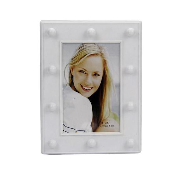 Imagem de Porta Retrato Luminária De Led Fotos 10X15 Branco