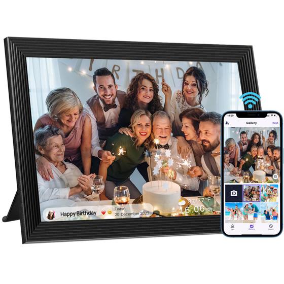 Imagem de Porta-retratos digital SSA 10,1 polegadas WiFi 32GB com tela sensível ao toque
