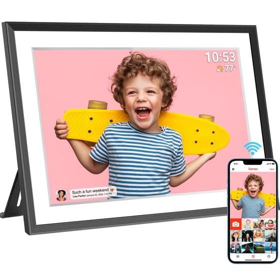 Imagem de Porta-Retratos Digital WiFi Akimart 10.1" 32GB - Com App Frameo