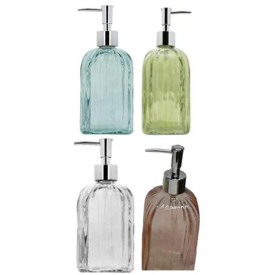Imagem de Porta Sabonete Líquido Vidro Color Vitral 500ml