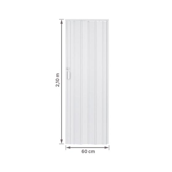 Porta Sanfonada Plástico PVC Branco Neve 2,10x0,60m Menor preço em Porta Sanfonada Plástico PVC Branco Neve 2,10x0,60m
