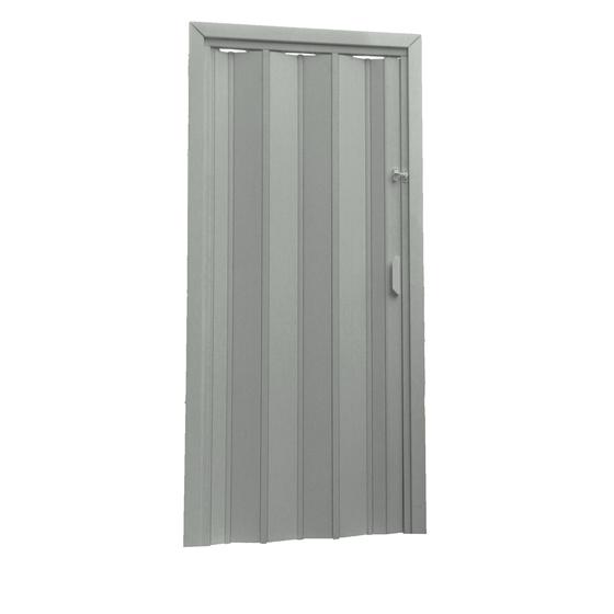 Porta Sanfonada Pvc 0,84x2,10 Multilit cinza Menor preço em Porta Sanfonada Pvc 0,84x2,10 Multilit cinza