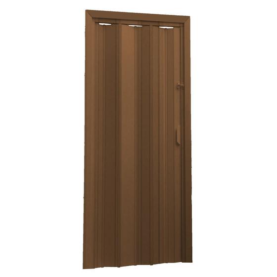 Porta Sanfonada Pvc 0,84x2,10 Multilit mogno Menor preço em Porta Sanfonada Pvc 0,84x2,10 Multilit mogno